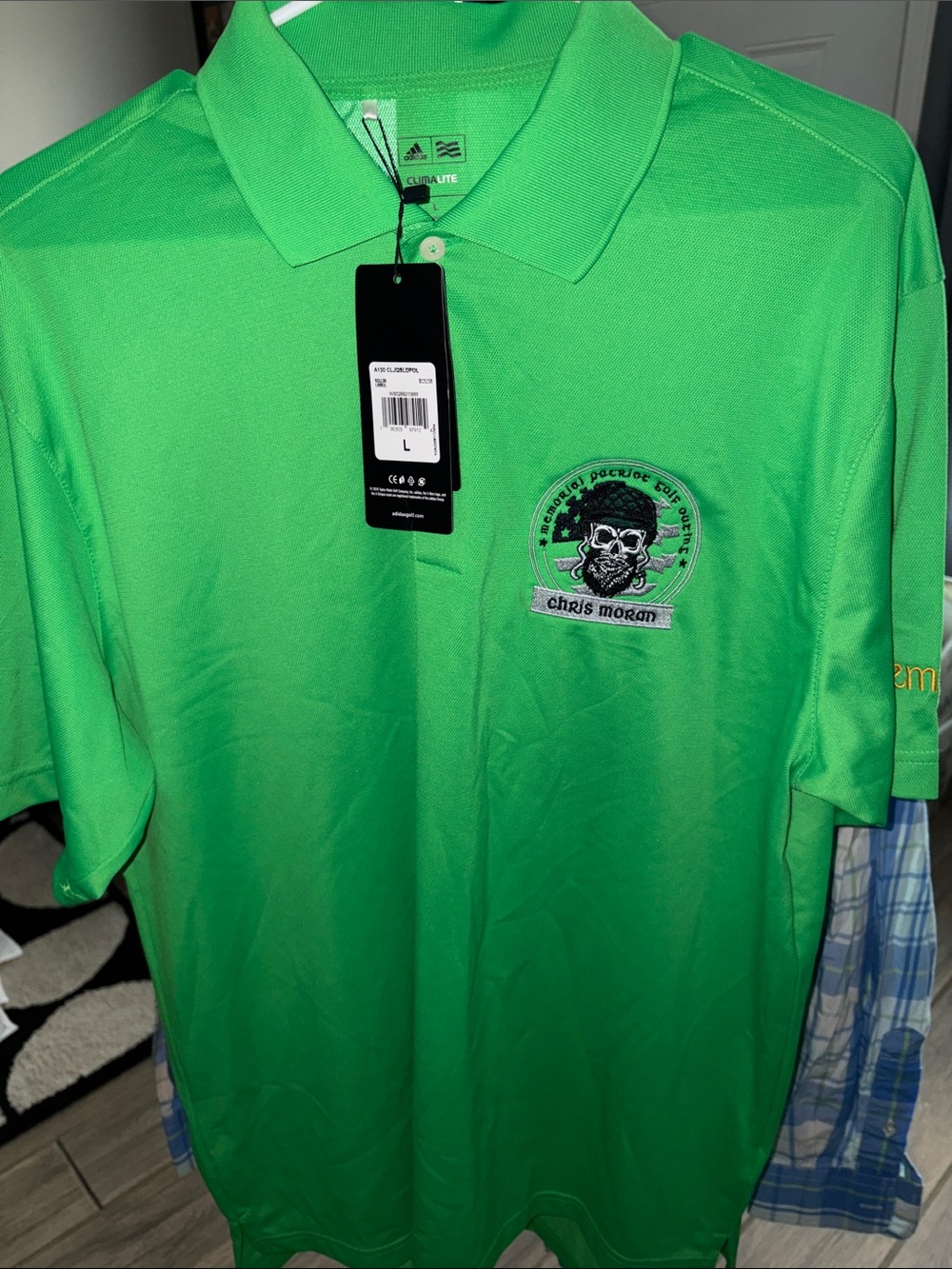 Adidas Chris Moran Men's Green Polo Golf Shirt Large